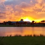 clubhouse at sunset